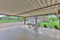 enormous covered patio
