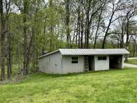 View of the detached garage from the back of the home