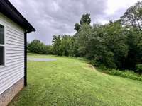 View of side of yard from back porch