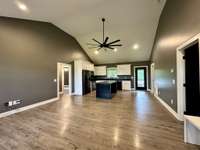 Living room looking toward kitchen
