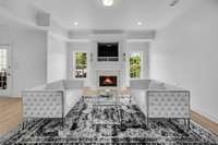 **For marketing purposes only. To show what the basement flooring could look like.