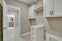 Laundry on main - access to master bath