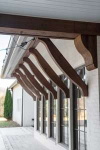 Timber Corbels add a lovely European flair to the home.