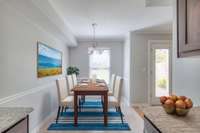 Dining room virtually staged