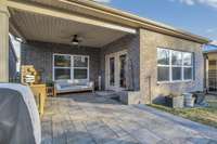 The upgraded extension on the back patio allows for entertaining or just enjoying the wildlife that come to visit.