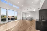 12 ft ceilings give the space so much additional volume