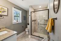 Primary bathroom / upgraded tile shower
