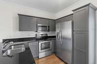 All stainless appliances remain