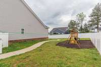 Side yard is also very large!! The privacy fence surrounds the entire back yard space