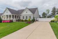 2-car attached garage and enormous driveway!
