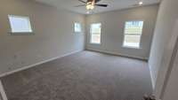 owner suite - buyer to pick carpet color for limited time - fan, LED's & internet connections included
