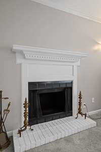 Fireplace is decor only.