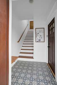 Entrance to garage apartment