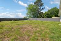 Fully fenced backyard