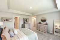 Primary bedroom with large walk-in closet and en-suite bathroom