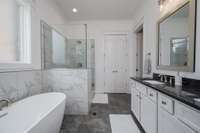 Double doors lead to Primary Bedroom