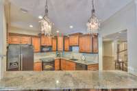 With a full kitchen, bath, and elevator access, this could serve as a great "mother in law" suite on the lower level.