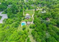 Overhead view of the property
