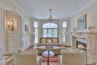 The formal living room off the main entrance