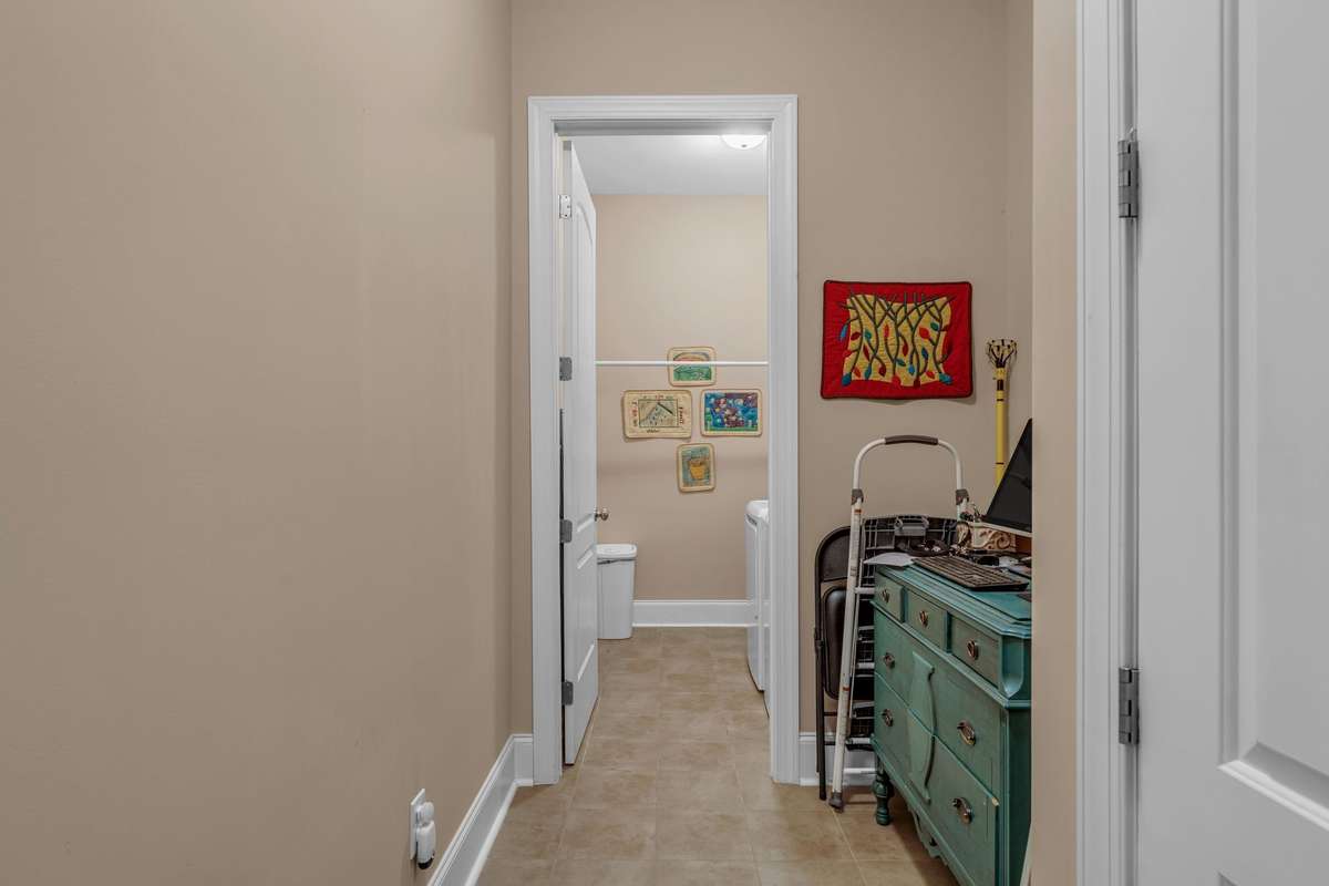 Mud room, Laundry area, right as you come from 2 car Garage. Garage also has extra storage space.