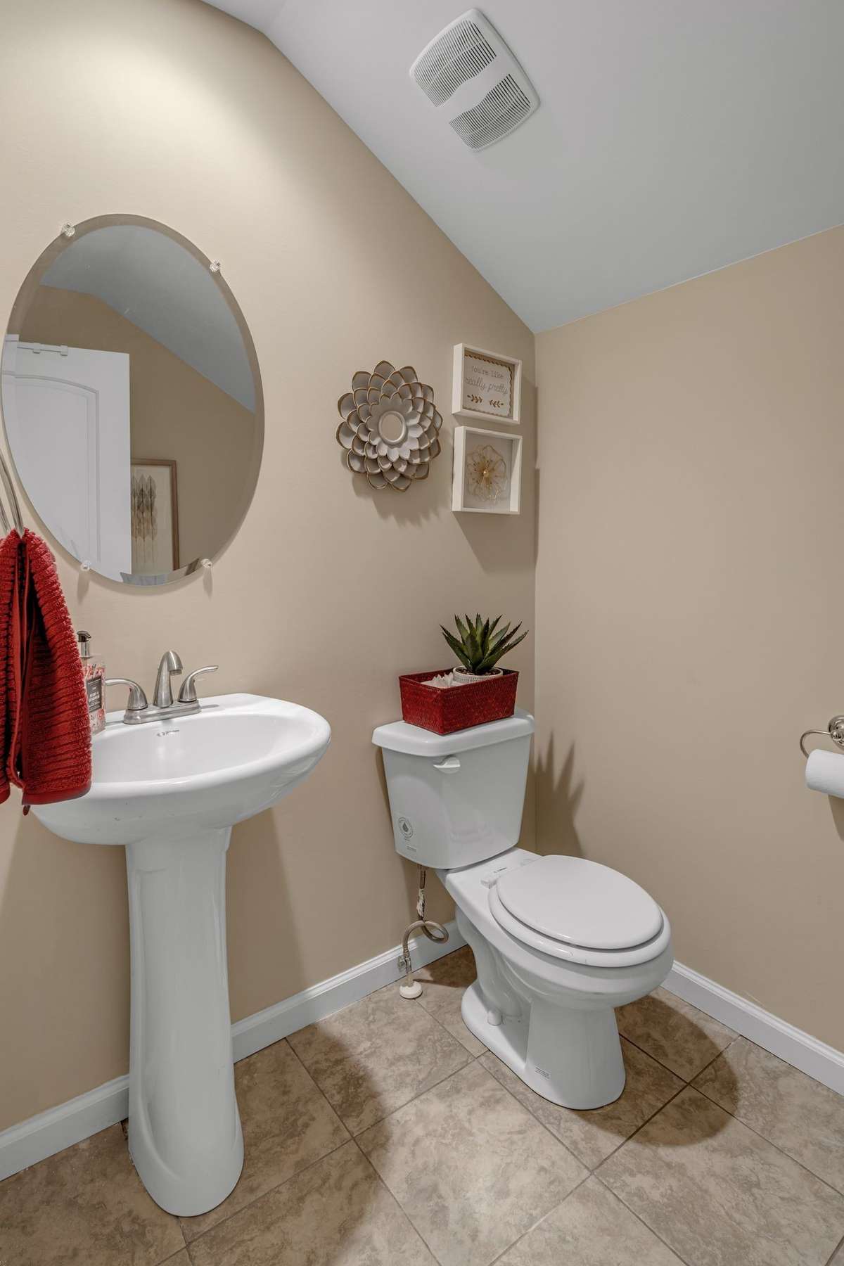 Half Bath upstairs in Bonus area.