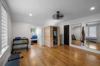 This room can also function as a workout area!