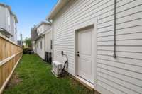Second garage entrance where guests staying in the in- law studio above the garage can have access.