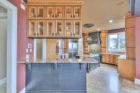 Countertop seating with lots of display storage