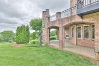 Ground level covered porches