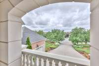 Balcony from the second level overlooking the front of the house