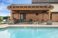 Pool picture from last summer; pool has not been opened.
