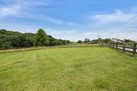 property line at fence;  can be available with extra acreage.