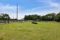 property line at fence;  can be available with extra acreage.
