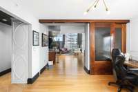 Mahogany wood divider doors