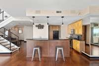 Large kitchen with huge island and lots of potential!