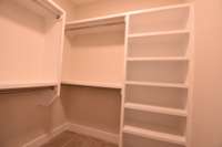 walk in closet in the master suite