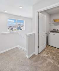 The windows above provide wonderful lighting for the stairway.