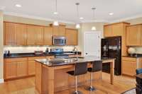 Plenty of counter and cabinet space.