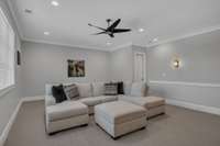 Upstairs bonus room with door leading to huge walk-in attic that can be finished space