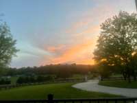 Colorful sunsets from front porch