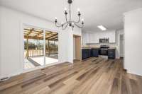 Dining room and kitchen