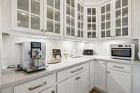 Butlers Pantry with Roll out Drawers in Cabinets