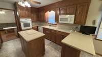Kitchen with work island