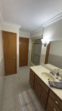 Hallway Bathroom with Linen Closet