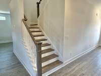 Hardwood stairs and wood spindle upgrades