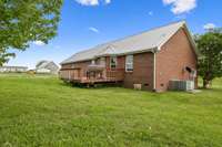 The wooden deck offers a simple outdoor space, perfect for enjoying the fresh air. 1761 Center Hill Rd. Woodbury, TN 37190