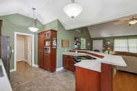 A spacious high-top breakfast bar provides a great spot for casual dining or entertaining. 1761 Center Hill Rd. Woodbury, TN 37190