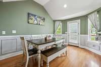 The eat-in area features classic wainscoting and recessed lighting! 1761 Center Hill Rd. Woodbury, TN 37190