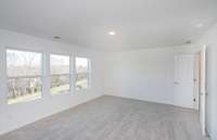 ***Photo from another townhouse recently completed in community with same finishes***  Natural light pours into the Owner's Bedroom from 3 large windows!