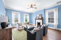Retreat to the fabulous primary suite which encompasses the entire left wing of the second floor.